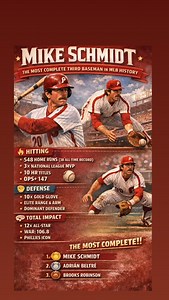 Mike Schmidt: The Most Complete Third Baseman in MLB History #MikeSchmidt #MLBLegends #BaseballGOAT #ThirdBase GreatestOfAllTime PhilliesLegend HallOfFame BaseballHistory MLBStats DiamondIcons BaseballFans | Beyond the bases