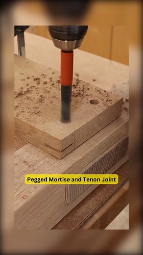 Pegged Mortise and Tenon Joint #woodworking #woodworker #woodworkingcommunity | Woodworking Plans Pdf