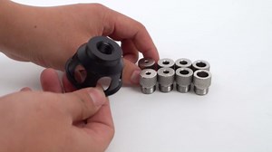 90 Degree Angle Drill Hole Guide Straight Hole Drilling Positioner Drill Bit Jig Self Centering Doweling Jig Aluminum Alloy Vertical Drill Guide with 3-10 mm Drill Bushings for Carpentry Tool