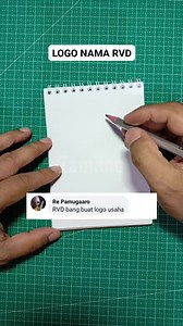 RDV logo 3 huruf simpel aj Re Pamugaaro #logotype #logonama #monogram #drawing #lettering | Zamano Art