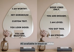 Positive Affirmation Mirror Decals: Daily Inspiration Stickers - Etsy Australia