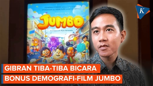 Wakil Presiden Gibran Rakabuming Raka tiba-tiba berbicara mengenai bonus demografi yang sedang terjadi di Indonesia. Gibran berpandangan, Indonesia saat ini berada dalam momen yang sangat menentukan di tengah tantangan global, baik itu perang dagang, geopolitik, hingga perubahan iklim. Selain itu, Gibran juga menyinggung keberhasilan film Jumbo sebagai tanda era baru industri film animasi Indonesia. Selain film Jumbo, menurutnya, kemampuan generasi muda juga terlihat dari keberhasilan Timnas Ind