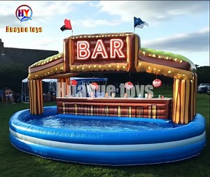 [Hot Item] Inflatable Floating Pool Bar Swimming Pool Water Bar Inflatable Pool Bar