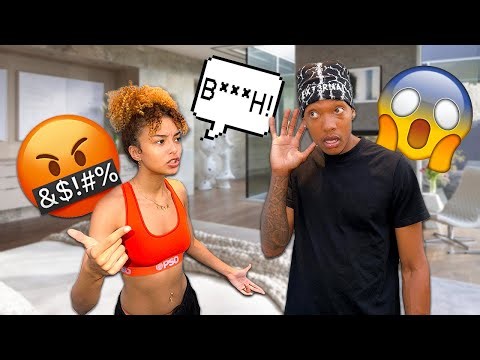 Calling My Boyfriend The "B WORD" Prank *HE SNAPS*
