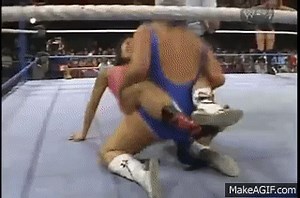 WWF Jumping Bomb Angels vs. Leilani Kai, Judy Martin (8-10-87) on Make a GIF