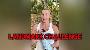 U.S. Landmark Challenge Insulated Stainless Steel Water Bottle | 32 oz | 3 Lids Included | BPA Free | Laser-Engraved Landmarks | Sticker Pack | Cold 24hrs/Hot 12hrs (Light Blue)