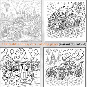15 Futuristic Car Coloring Pages – Fantasy - Sci-fi Vehicle Designs – Cool Cars Printable Coloring Book for Kids & Adults (PDF Download) - Etsy UK