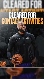 LeBron James has been cleared for full contact basketball workouts  He’ll be re-evaluated in 1–2 weeks as the Lakers move closer to getting their superstar back in action!  (via Mike Trudell) #LeBronJames #LakeShow #NBA #LakersNation #KingJames #NBANews #BasketballUpdate | Daddy You | Facebook