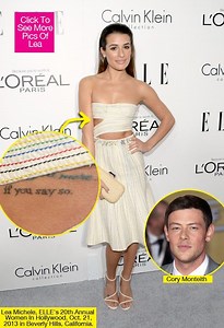 Citas Con Michele Cory Monteith Tattoo If You Say Something