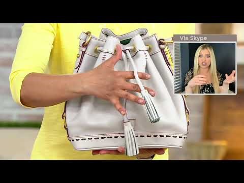 Dooney & Bourke Florentine Leather Drawstring Bag on QVC