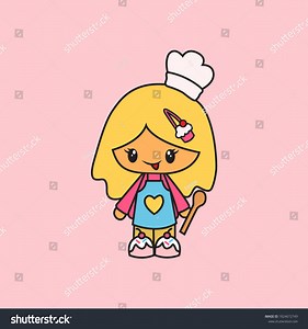 Cartoon Illustration Chef Cake Accessories This Stock Vector (Royalty Free) 1824672749 | Shutterstock