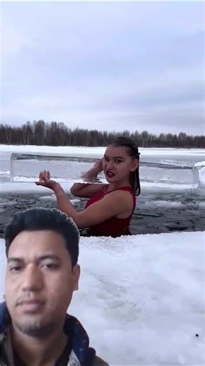 Ice Queen magic #winter #cold #ice #snow #icequeen #frozen #lake #illusionact #iceland #ytshorts