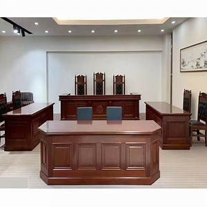 [Hot Item] Muebles de tribunal antiguos de alta resistencia, mesa de juez y silla de juez de venta caliente de Hongye