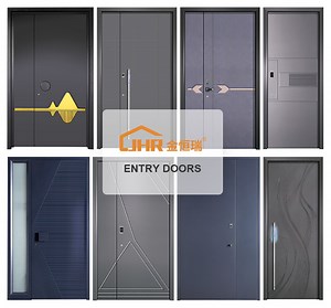 [Hot Item] Jhr Fiberglass Double Entrance Doors by Chinese Manufacturer