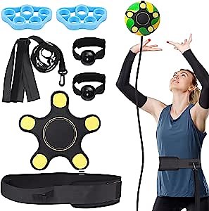Tanice Volleyball Training Aids Soccer Trainer Solo Practice Trainer for Serving, Setting, Spiking & Arm Swing