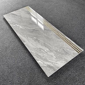 [Hot Item] 1200X470mm Fullbody Grey Marble Step Indoor Porcelain Staircase Step Tile