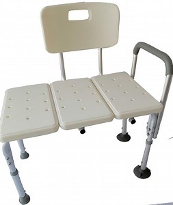 [Hot Item] Transfer Bench for Bathtub Bath Shower Chair Height Adjustable Legs Non-Slip Feet