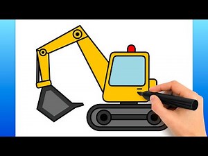 How To Draw An Excavator (Easy Drawing Tutorial)