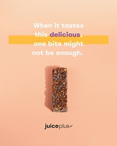 Introducing Juice Plus Complete Bars: Your Perfect Companion for an Active Lifestyle! 🏃‍♀️💪 Indulge in the decadent chocolatey goodness infused with cranberries and flaxseed. 😋 With high dietary fibre, these bars are not only delicious but also keep you feeling satisfied longer! Plus, they're vegan-friendly, gluten-free, and preservative-free—perfect for everyone! 🌱 Say goodbye to unnecessary calories with our complete meal replacement bars. It's time to fuel your body with the goodness it d
