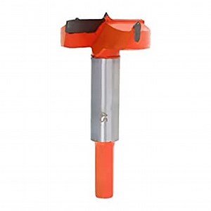 Utoolmart Forstner Drill Bits, 45mm Cemented Carbide Wood Cutter Tool, Hex Shank Woodworking Hole Saw Cutter, 85mm Length Woodworking Hole Boring Bit, Orange, 1 Pcs