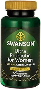 Swanson Ultra Probiotic for Women 50 Billion Cfu 60 Veg Capsules