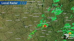 12 reactions · 3 comments | 11:00 am: A wider view shows a broken line of showers and storms stretching from Waco go near Corsicana. If you're west of this line, you should be done for the morning and seeing the clouds breaking. This line will continue eastward over the next couple of hours. As the stronger front moves in this evening, we could get a few sprinkles before gusty winds bring cooler temps. | South Metro Weather | Facebook