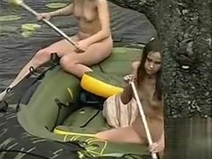 Naked teens go boating on the lake (18+)