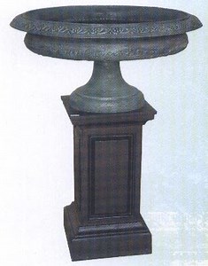 [Hot Item] Outdoor Art Decorative Garden Metal Antique Planter Vase Large Cast Iron Flowerpot