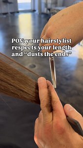 Long hair girlies are often attached to every inch of length- and we get it! We are attached to it and dedicated to keeping it if that’s what our client wants and their look warrants. Haircuts can be scary when you don’t want to lose your gains! Although it seems counterintuitive, trimming your hair while growing it out will actually encourage hair gains by getting rid of any damaged, broken, or split ends. Hair that has straggly ends may grow from the root, but will never appear longer. Rodger