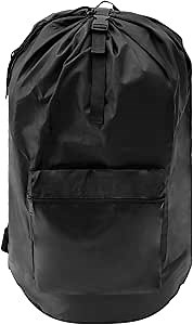 Laundry Backpack Bag, Oxford Cloth Laundry Backpack with Adjustable Shoulder Straps, Waterproof Backpack Laundry Bag with Drawstring, Large Capacity Laundry Hamper Backpack for College Dorm Apartment