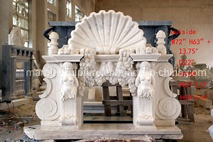 [Hot Item] White Carrara Antique Marble Fireplace Sy-Mf318