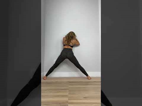 Wide legged forward fold #short #shorts #yoga