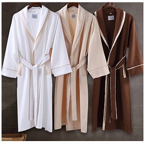 [Hot Item] Hot Sell Women Pajamas Bath Robes SPA 100% Cotton Hotel Waffle Bathrobe