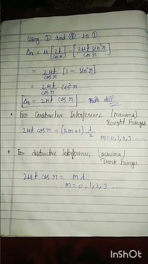 Interference in thin films ( parallel and wedge shaped films ) . BSc sem 3 physics