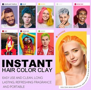 [Hot Item] Online Wholesale and Retail Hair Dye Cream 9 Color Hair Dye Cream Instant Temporary Hair Coloring Wax Mud for Party Cosplay Halloween DIY Hair Color Gel