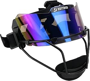 RIP-IT Defense Pro Softball Face Mask | Lightweight, Protective Softball Face Shield with Ultra-Comfortable Moisture-Wicking Padding