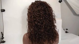 12 inch lace front wigs #2 dark brown curly $132.99 LFH180 #lacewigs #lacefrontwigs #humanhairlacwigs #xcsunnywigs | XCsunnyHair