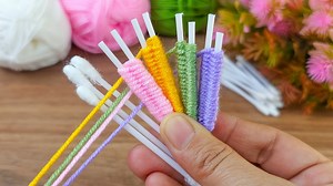 24K views · 404 reactions | Amazing Woolen Flower Craft Ideas with Cotton buds // Easy Rose Making * Embroidery Desing Trick | Desing Crochet | Facebook