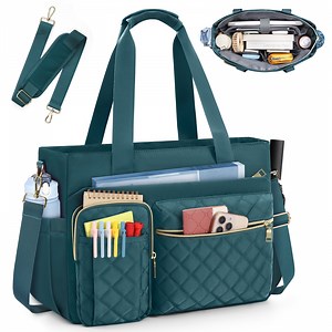 Teacher Tote Bag 15.6 inch Laptop Bag Work Bags for Women Nurse Tote Professional Computer Messenger Shoulder Bags Laptop Briefcase for Office,College,Nursing