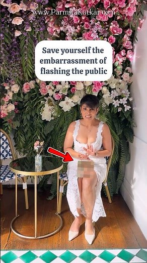 How to sit in a front slit skirt without flashing? #styleconfidence #shorts