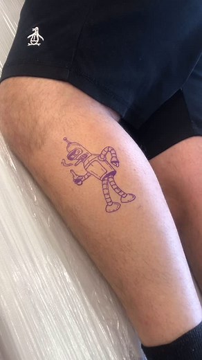 Absolutely LOVED doing this Bender tat for @lawrencejeremiah_ DM me to book in or kiss my shiny metal ass #bender #bendertattoo #futurama #folkestone #folkestonetattoo #tattoo #folkestone | Arron Miles