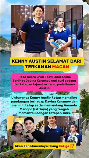 Kenny Austin selamat dari Terkaman Macan 😱 #kennyaustin #amandamanopo #davinakaramoy #padelmoments