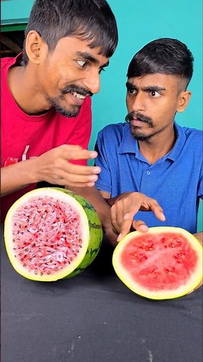 Watermelon Prank with One of the Twin Brothers 😂🤣 #shorts Surprise Challenge