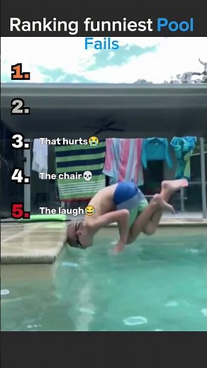 Ranking Funniest Pool Fails Ever! 💦🤣 #ranking #shorts #funny