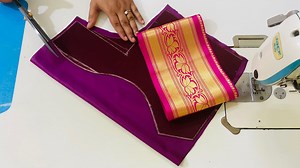 3.1K views · 286 reactions | Paithani Saree Blouse Design Cutting & stitching Blouse Back Neck Design | Silk Saree Blouse Design | Mandeep Designs | Facebook