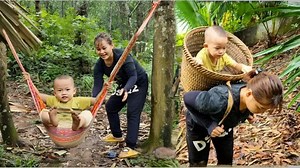 2.5K views · 72 reactions | Gardening, making hammocks for my children. Mom was sad. Heavy rain couldn't complete the work | Mother Life | Facebook