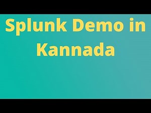 Splunk demo in kannada