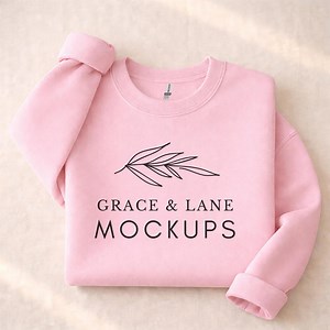 Gildan 18000 Mockup Flatlay Boho Color Light Pink Sweatshirt Crewneck Valentines Sweatshirt - Etsy