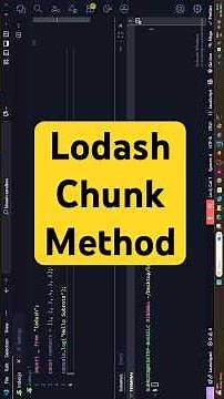 Lodash Chunk Method #lodash #lodashjs #javascript #javascripttutorial #reactjs