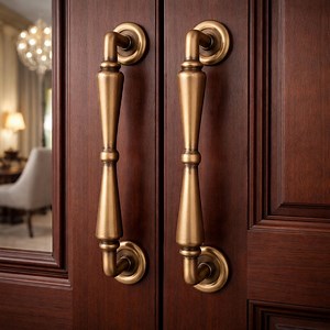 Antique Brass Spindle Door Handle Set - 12" Solid Brass "telephone Style" Pulls - Vintage French Country Door Hardware - Etsy UK